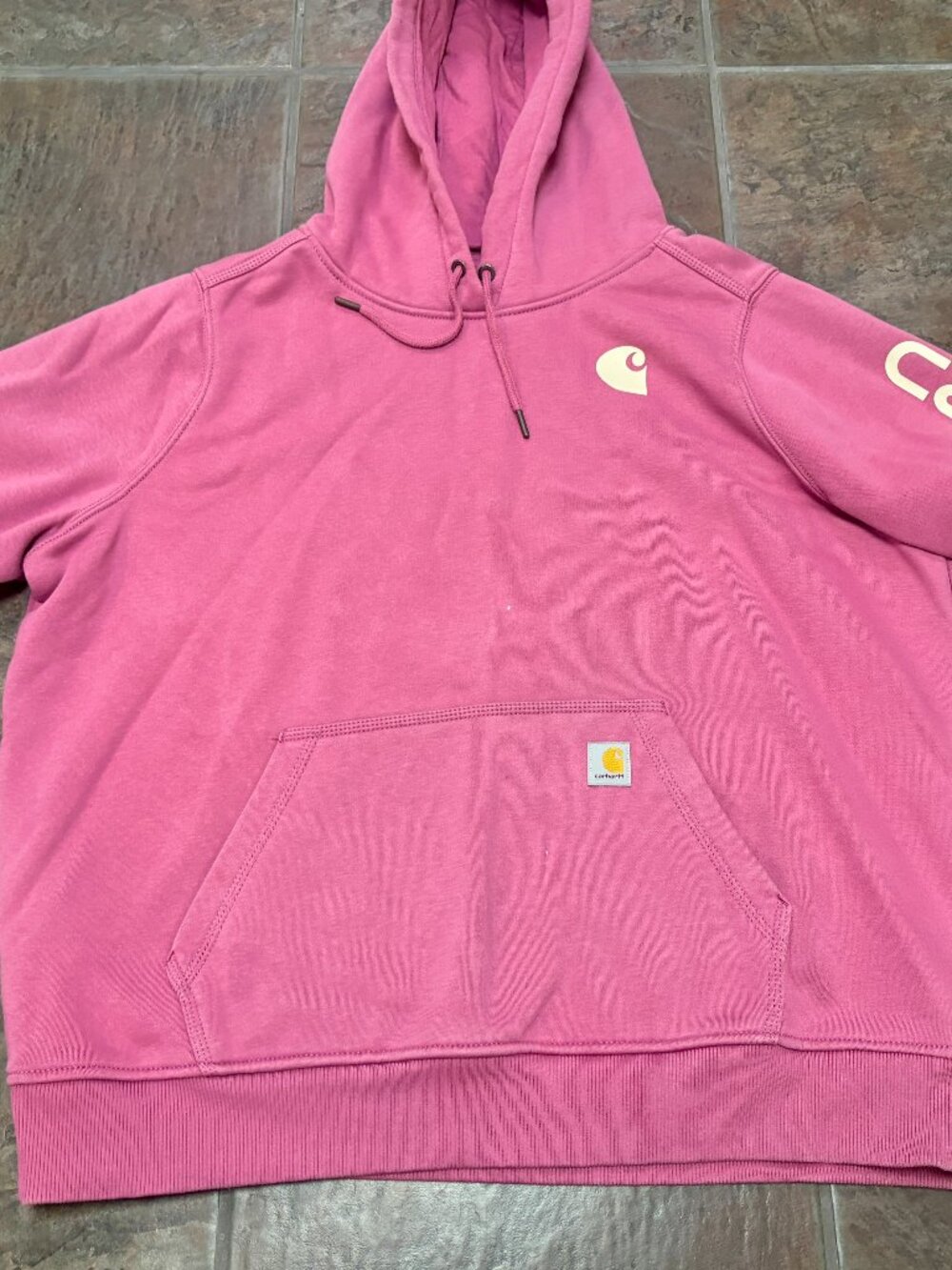 ~~Carhartt Hoodie Pink Relaxed Pullover Sweatshirt Women XL 16/18..VGUC!! Pink
